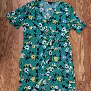 Banana Republic Green Floral Dress